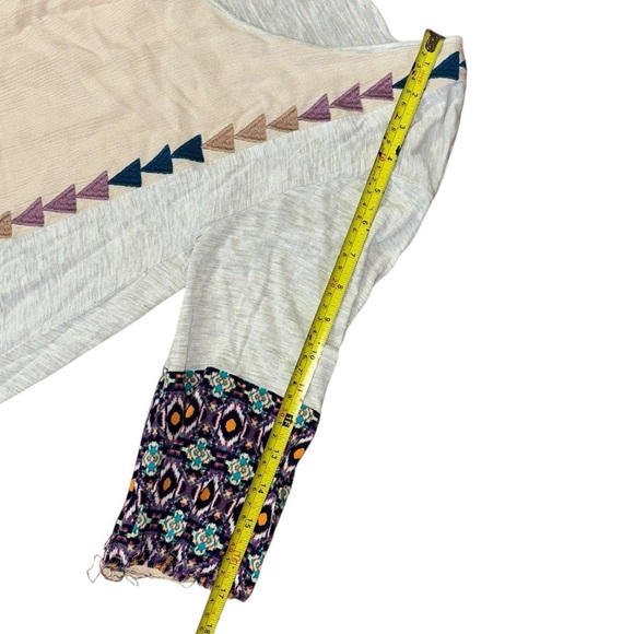 Gimmicks BKE Bohemian Hippie Tunic Asymmetrical Colorful Top Womens S 3/4 Sleeve - Picture 10 of 13